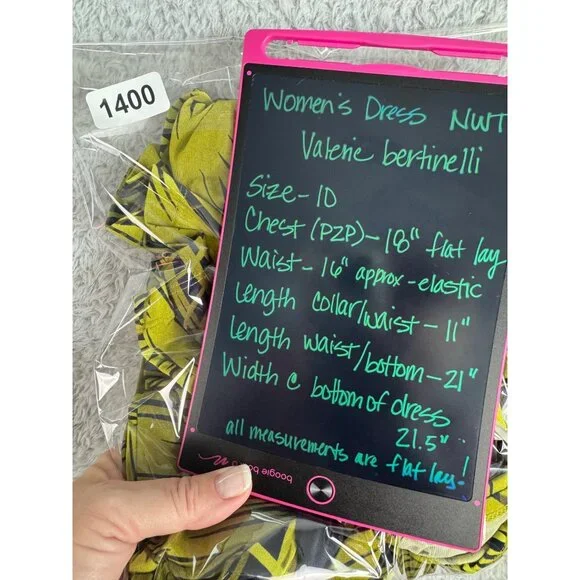 Valerie Bertinelli Womens Tropical Print Elastic Waist Dress Sz 10 Yellow/Black - Picture 13 of 14